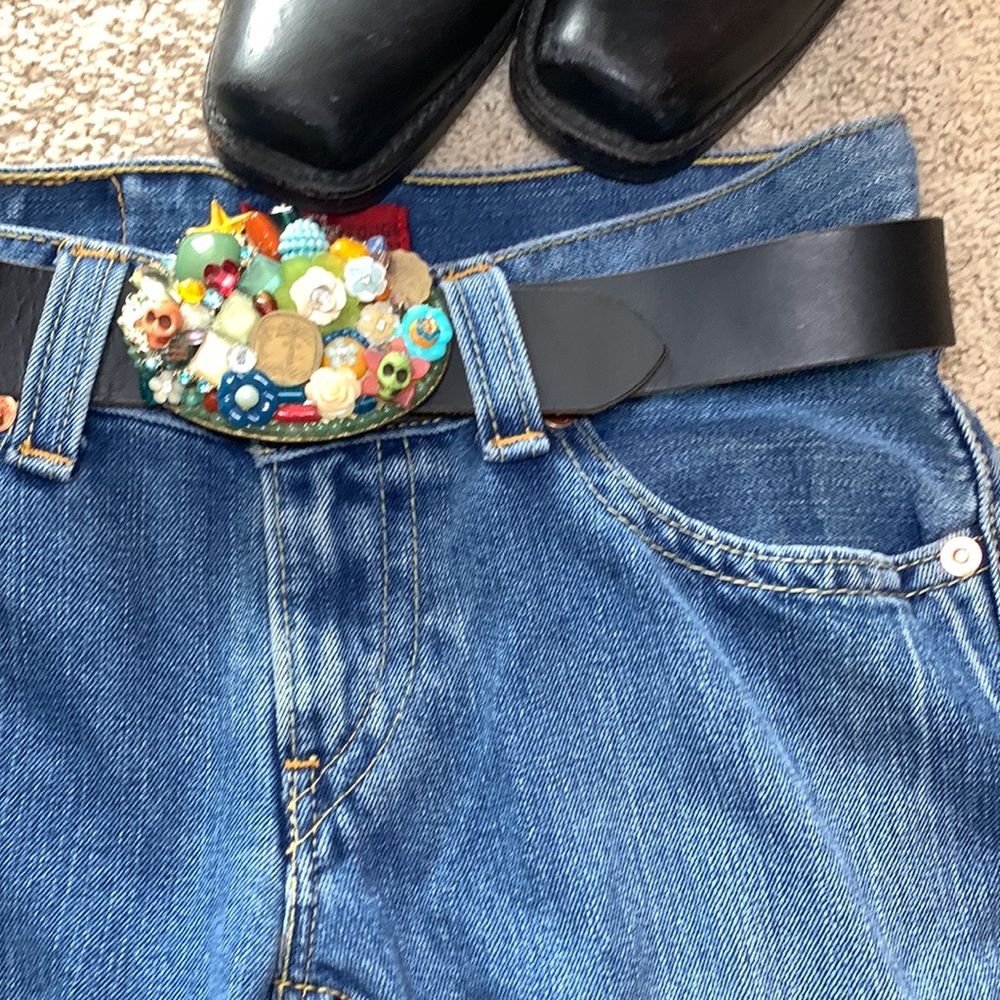 Upcycled Handmade Belt Buckle 🧡